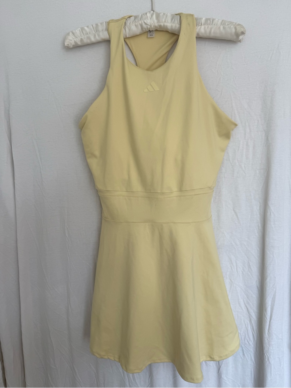 adidas Soft Yellow Racerback Tennis Dress